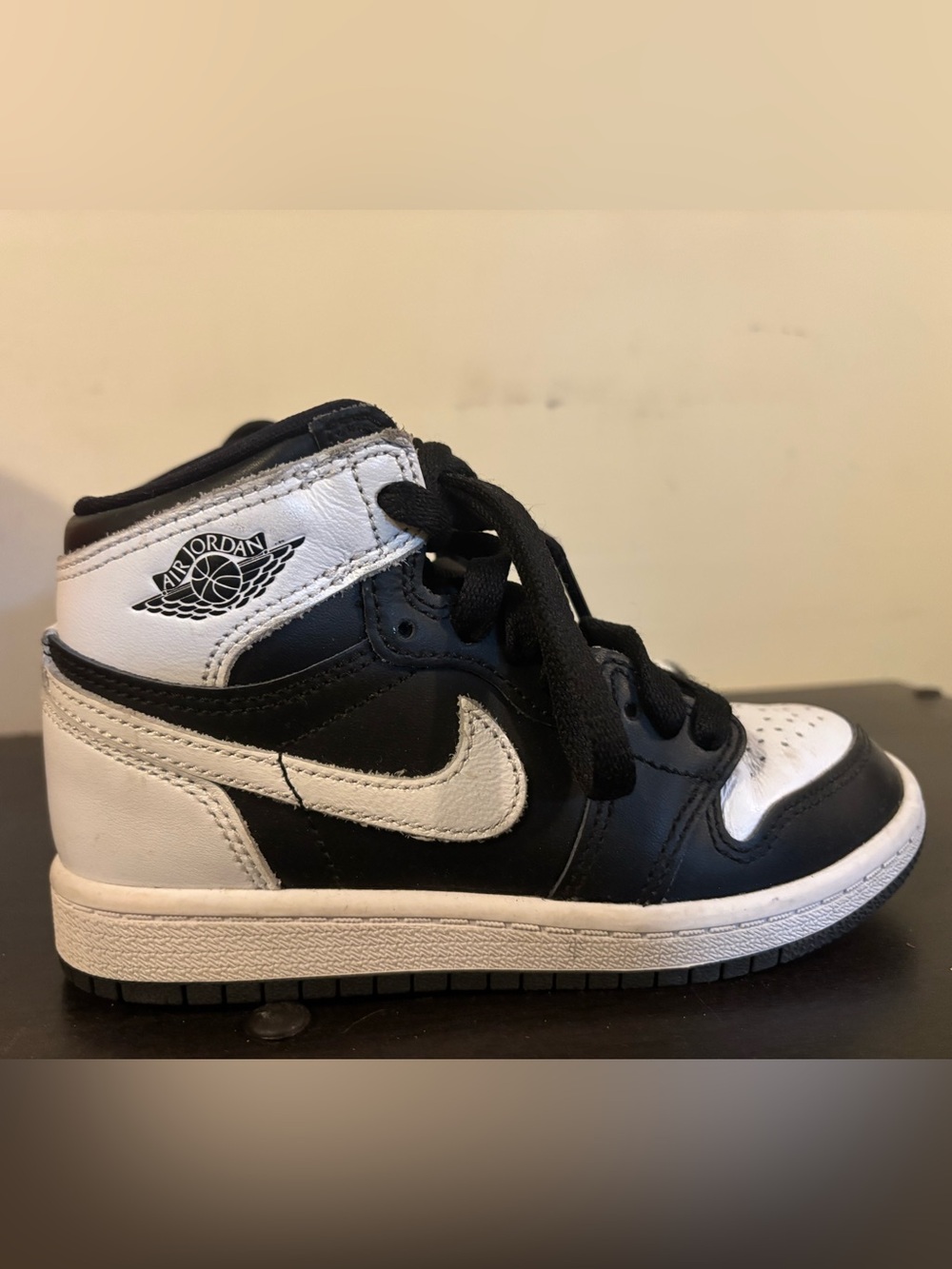 Jordan Kids Black and White High-Top Sneaker